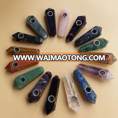 wholesale natural crystal quartz smoking pipes point wand for gift